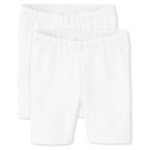 Gymboree,Girls,and Toddler Bike Shorts,White 2-Pack,6 for $16