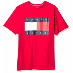Tommy Hilfiger Big & Tall Men's Big and Tall Short Sleeve T-Shirt, Blush RED, 2XL-BG for $20
