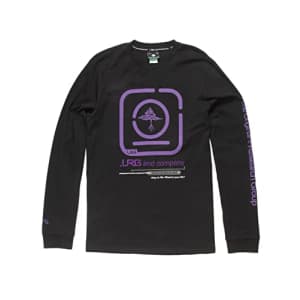 LRG Men's Long Sleeve Graphic Logo T-Shirt, Solar Flare Black, 4X for $19