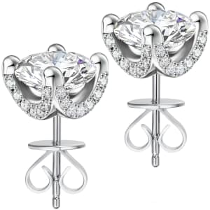 Absolute 2-TCW Moissanite Stud Earrings for $25