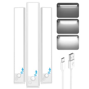 Brightever 12'' Under Cabinet Motion Sensor LED Lights 3-Pack for $23 Brightever 12'' Under Cabinet Motion Sensor LED Lights 3-Pack for $23