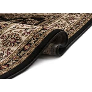Well Woven Barclay Sarouk Black Traditional Area Rug 5'3" X 6'10" Oval for $100