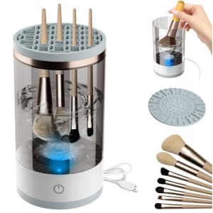 Electric Makeup Brush Cleaner Machine (WHT) for $13