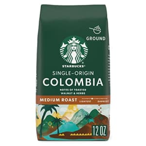 Starbucks Ground CoffeeMedium Roast CoffeeColombia100% Arabica1 bag (12 oz) for $9