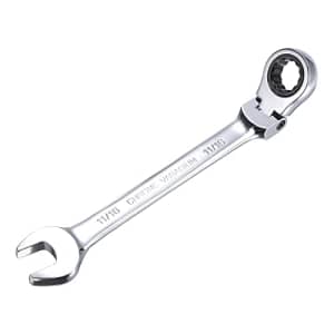 uxcell 11/16 Inch Flex-Head Ratcheting Combination Wrench SAE 72 Teeth 12 Point Ratchet Box Ended for $14