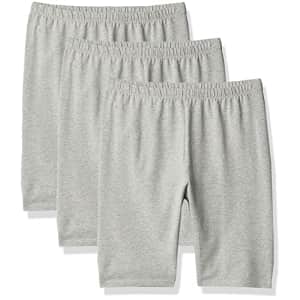 The Children's Place Girls Bike Shorts 3-Pack, H/T Grey, XXL(16) for $15
