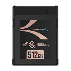 SABRENT Rocket CFX PRO 512GB CFexpress Type B Memory Card R1800MB/s W1700MB/s [CF-XXIT-512] for $200