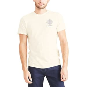 Dockers Men's Slim Fit Short Sleeve Graphic Tee Shirt, (New) Egret Cream-Diamond, Small for $7