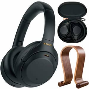 Sony WH1000XM4/B Premium Noise Cancelling Wireless Over-The-Ear Headphones Bundle with Deco Gear for $250