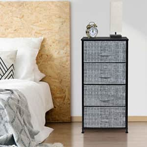 Sorbus Nightstand with 4 Drawers - Bedside Furniture End Table Night Stand with Steel Frame, Wood for $39