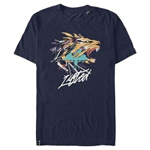LRG Lifted Research Group Angry Lion Young Men's Short Sleeve Tee Shirt, Navy Blue, Small for $15