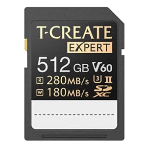 TEAMGROUP T-Create Expert 512GB SD Card UHS-II SDXC U3 V60 Read Speed up to 280MB/s, 8K 4K for $88