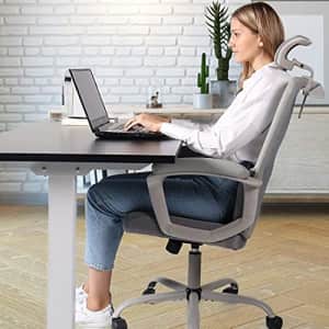 EDX Office Chair Ergonomic Mesh Computer Desk Chair High Back Swivel Task Executive Chair with Soft for $70