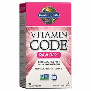 Garden of Life Vitamin B12 - Vitamin Code Raw B12 Whole Food Supplement, 1000 mcg, Vegan, 30 for $14