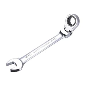 uxcell 19/32 Inch Flex-Head Ratcheting Combination Wrench SAE 72 Teeth 12 Point Ratchet Box Ended for $13