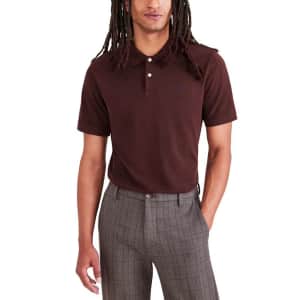 Dockers Men's Icon Slim-Fit Embroidered Logo Polo Shirt for $23