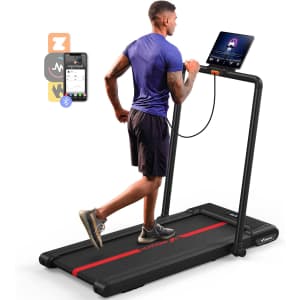 Merach 2-in-1 Folding Treadmill for $210