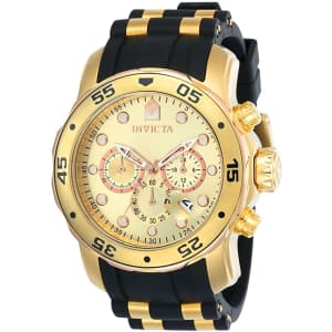Invicta Men's Pro Diver 18k Gold Ion-Plated Stainless Steel Watch for $90