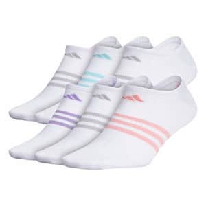 adidas Superlite No Show Socks (6-Pair) for $20