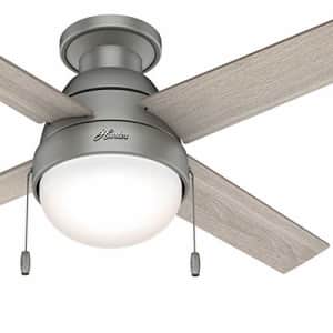 Hunter Fan 44 inch Contemporary Matte Silver Indoor Ceiling Fan with Light Kit (Renewed) for $51 Hunter Fan 44 inch Contemporary Matte Silver Indoor Ceiling Fan with Light Kit (Renewed) for $51