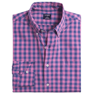J.Crew Factory Men's Gingham Flex Casual Shirt for $18
