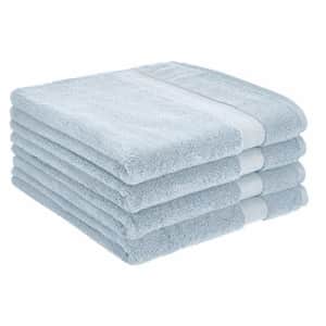Amazon Basics Dual Performance Bath Towel - 4-Pack, Light Blue for $49 Amazon Basics Dual Performance Bath Towel - 4-Pack, Light Blue for $49