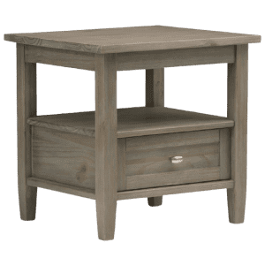 Simpli Home Warm Shaker Solid Wood End Side Table for $95 Simpli Home Warm Shaker Solid Wood End Side Table for $95
