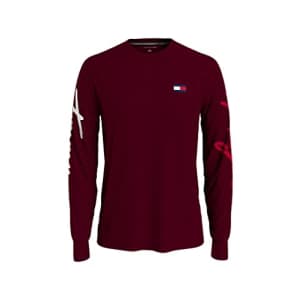 Tommy Hilfiger Men's Long Sleeve Script T Shirt, DEEP Rouge, XXL for $31 Tommy Hilfiger Men's Long Sleeve Script T Shirt, DEEP Rouge, XXL for $31