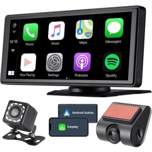 CarThree 10.3" Portable Car Stereo w/ HD Dash Cam for $75