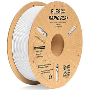 ELEGOO High Speed PLA+ Filament 1.75mm White 1KG, Rapid PLA Plus 3D Printer Filament Tough and High for $16