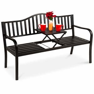 Best Choice Products Double Seat Steel Bench for Patio, Garden, Outdoor, Backyard w/Pullout Middle for $140 Best Choice Products Double Seat Steel Bench for Patio, Garden, Outdoor, Backyard w/Pullout Middle for $140