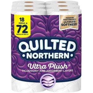 Quilted Northern Ultra Plush Toilet Paper 18 Mega Roll Pack. It's $2 under our Cyber Monday mention and the lowest price we've seen. It's also $7 less than you would pay in-store at Walmart. Clip the 25% off coupon and checkout with Subscribe & Save t...
