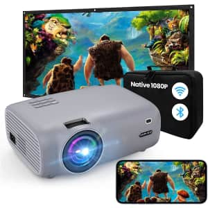 Groview 1080p Wireless Projector with Screen for $80 Groview 1080p Wireless Projector with Screen for $80