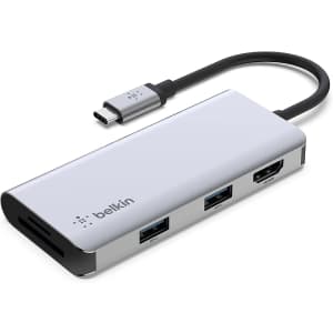 Belkin USB-C 5-in-1 MultiPort 4K Adapter Hub for $30 Belkin USB-C 5-in-1 MultiPort 4K Adapter Hub for $30