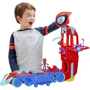 Marvel Spidey and His Amazing Friends Spider Crawl-R 2-in-1 Headquarters Playset for $32