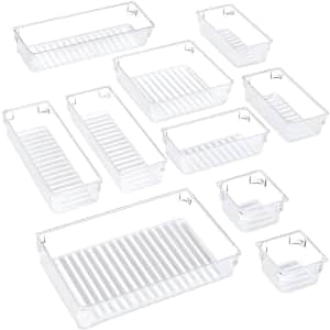 Puroma 10-Piece Desk Drawer Organizer Tray Set for $14 Puroma 10-Piece Desk Drawer Organizer Tray Set for $14
