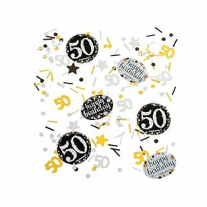 Fun Express 50th Sparkling Celebration Confetti for Birthday - Party Supplies for $4