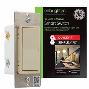 GE Enbrighten Z-Wave Plus Smart Light Switch with QuickFit and SimpleWire, 3-Way Ready, Works with for $25