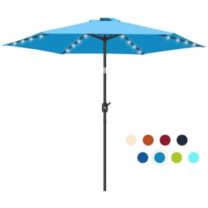 Kutime 7.5-Foot Solar LED Patio Umbrella for $65
