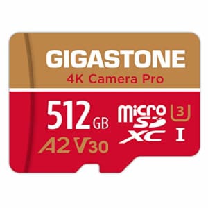[5-Yrs Free Data Recovery] Gigastone 512GB Micro SD Card, 4K Video Recording for GoPro, Action for $70
