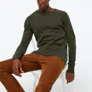 J.Crew Factory Men's Supersoft Lambswool Sweater for $23