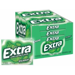 Extra Spearmint Sugarfree Chewing Gum 10-Pack for $5.58 via Sub & Save