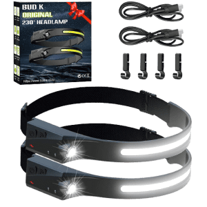1,000-Lumens LED Rechargeable Headlamp 2-Pack for $13