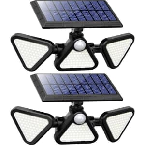 3-Panel Solar Motion Light 2-Pack for $15