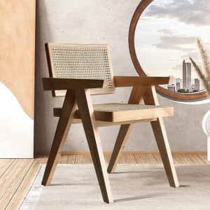 Natural Japandi Rattan Dining Chair for $138