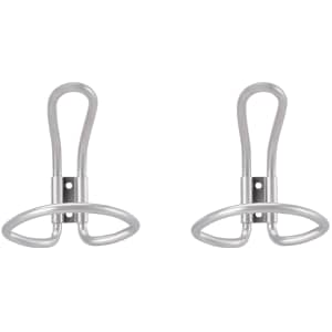 AmazonBasics Wall-Mount Coat and Hat Hook 2-Pack for $12