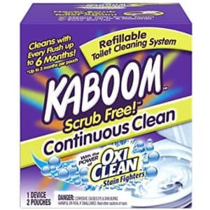 Kaboom Scrub Free! Continuous Clean Toilet Bowl Cleaner w/ 2 Refills for $6.75 via Sub & Save Kaboom Scrub Free! Continuous Clean Toilet Bowl Cleaner w/ 2 Refills for $6.75 via Sub & Save