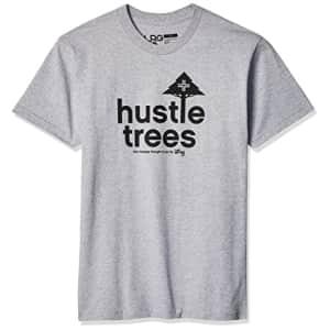LRG mens Lifted Research Group Men's Hustle Trees Logo T-shirt T Shirt, Athletic Heather/Black, for $14