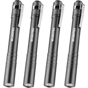 Workpro LED Pen Light 4-Pack for $8