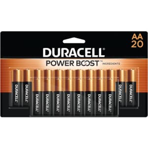 Duracell Powerboost Coppertop AA Batteries 20-Pack for $13
